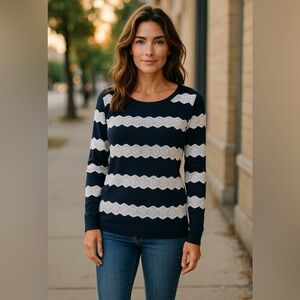 Navy and white American Eagle sweater